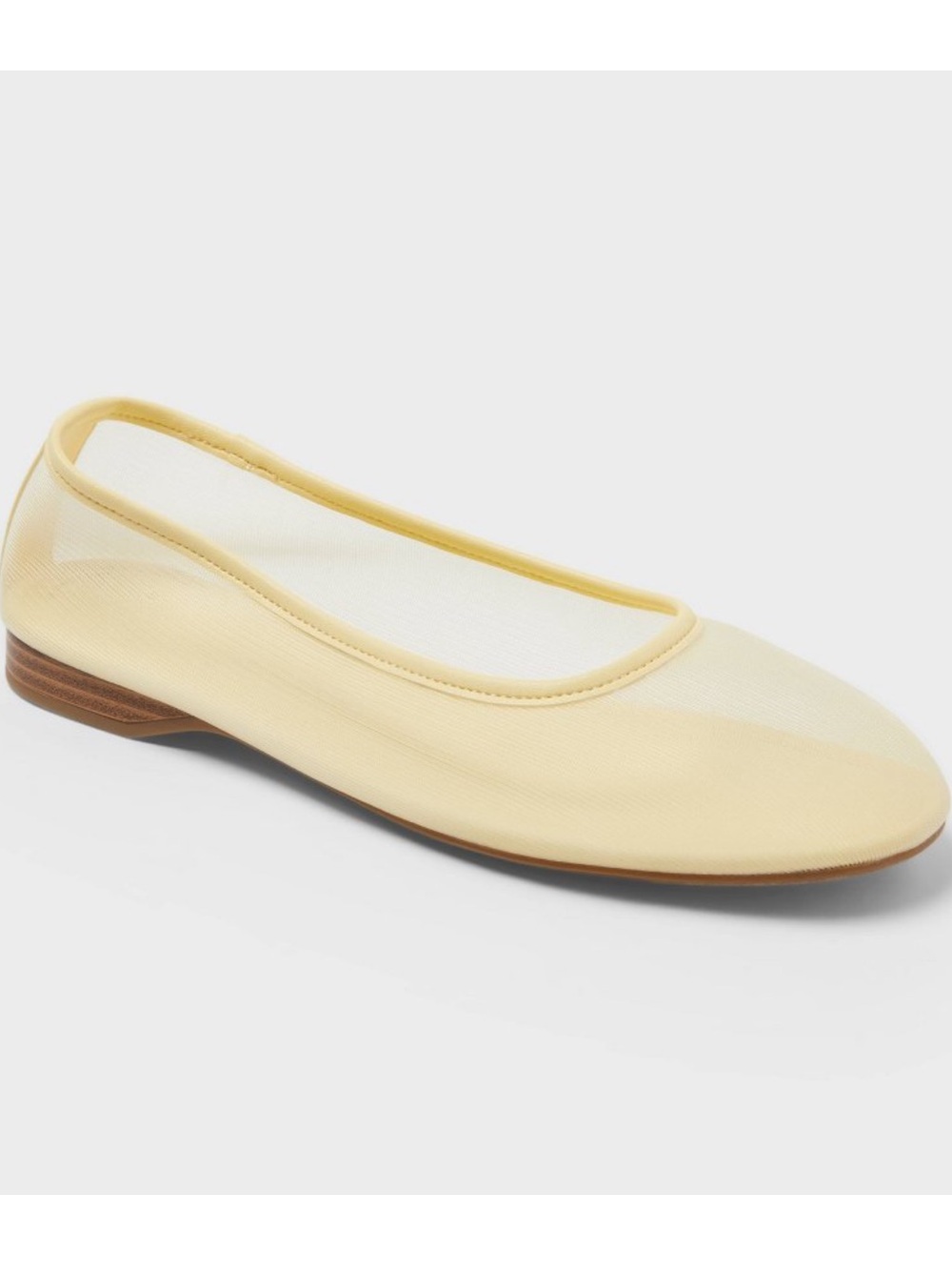 Mesh ballet Flats Light Yellow Women’s Size 10 A New Day Slip On Comfort Shoes